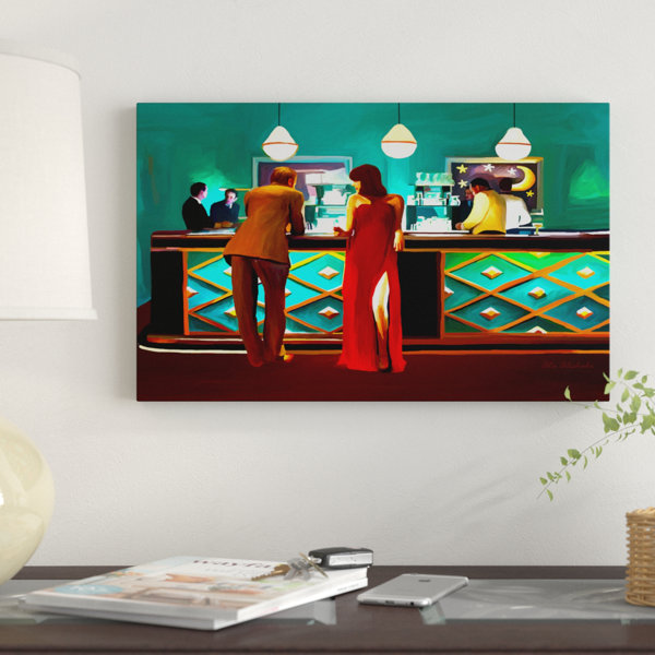 Winston Porter Bar On Canvas by Ata Alishahi Print Wayfair